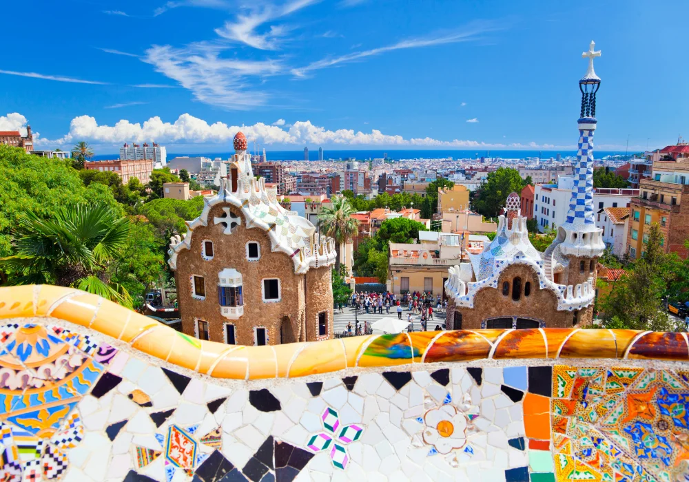 Parc Guell In Madrid In Spain