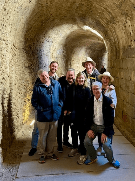 happy small tour group 