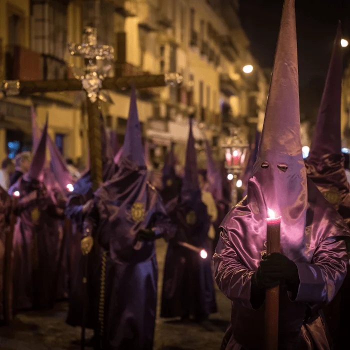 procession at semana santa in spain